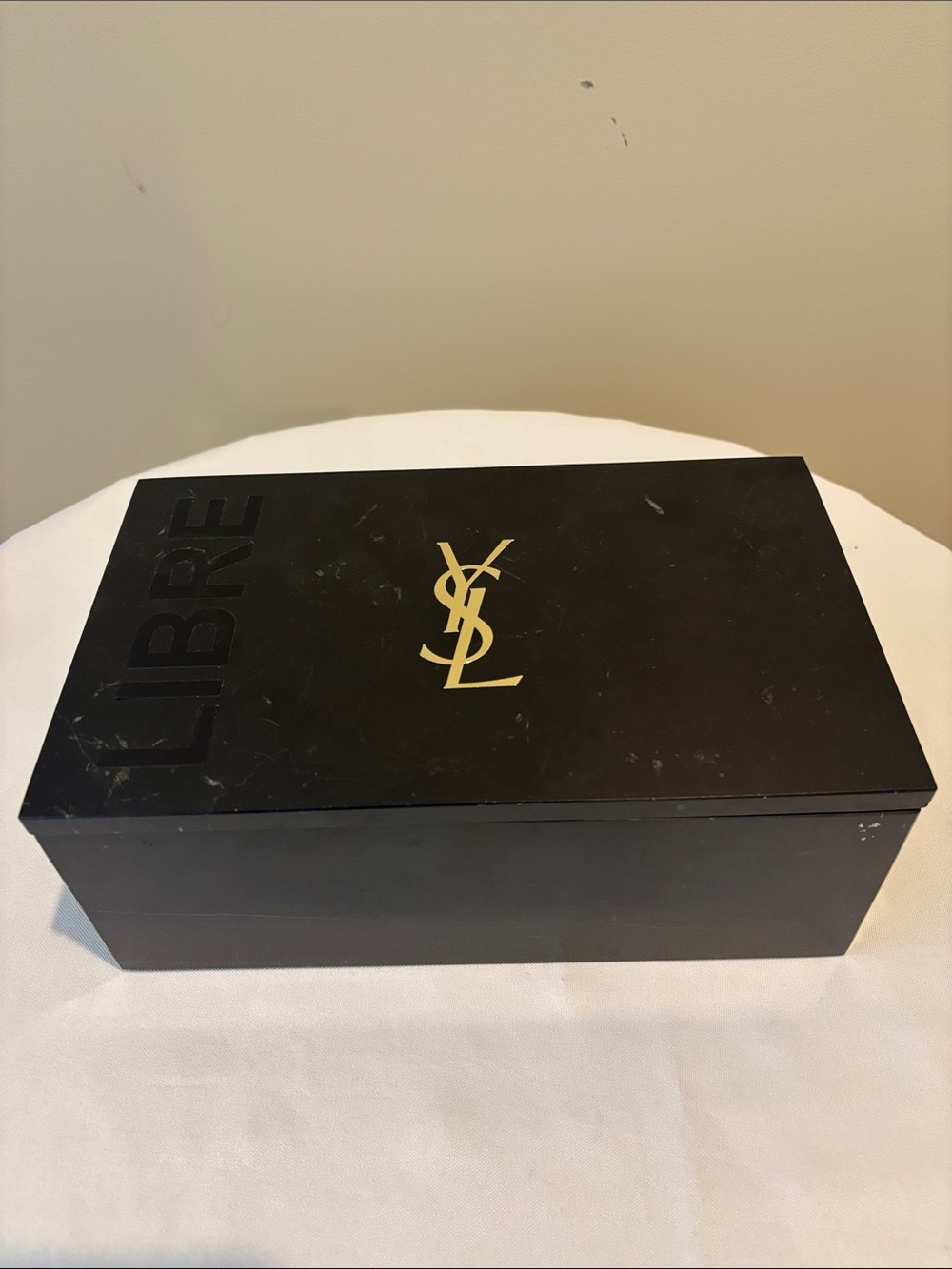 Yves Saint Laurent Marble Libre Collector’s Black and Gold Storage Box